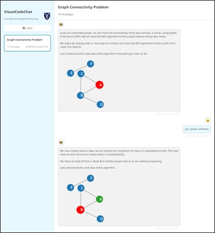 Graph algorithm chatbot experiment outcomes